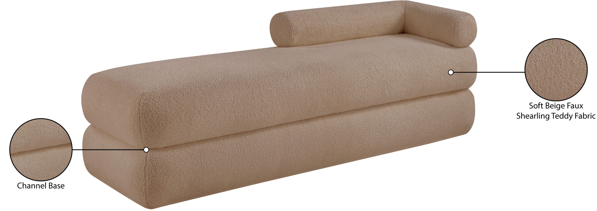 Kennedy - Teddy Fabric Bench