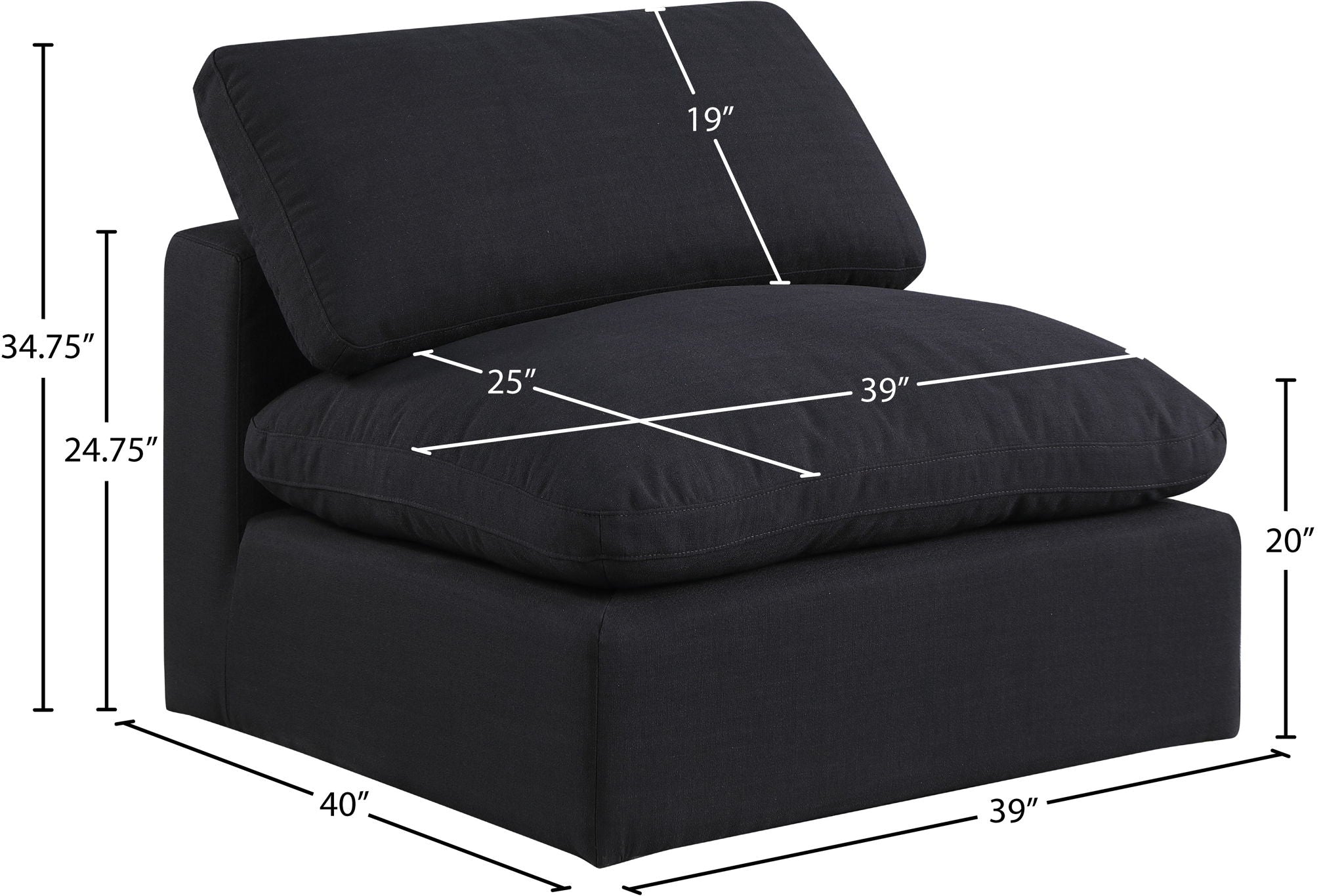 Comfy - Linen Armless Chair