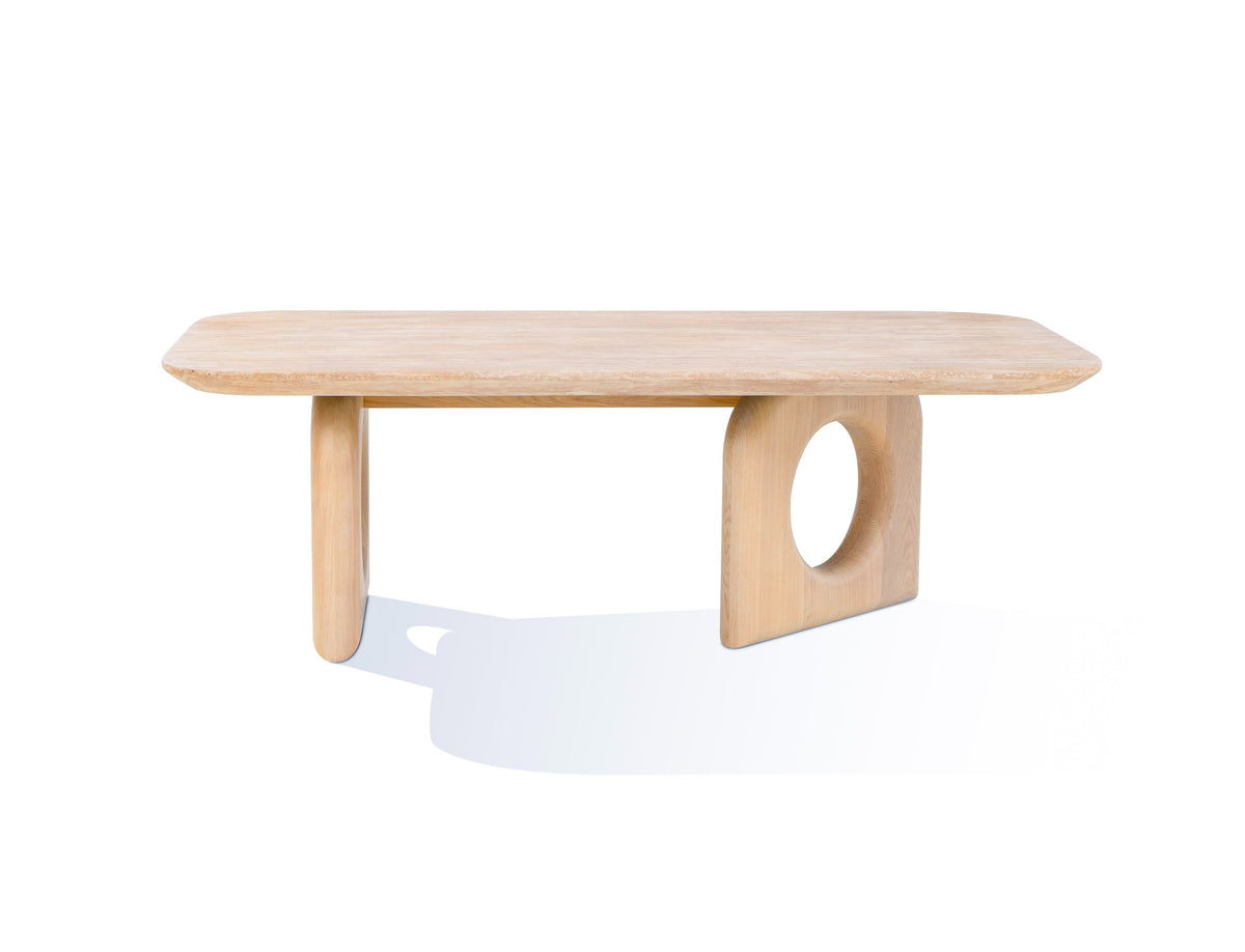 Osaka - Modern Faux Marble + Natural Ash Coffee Table