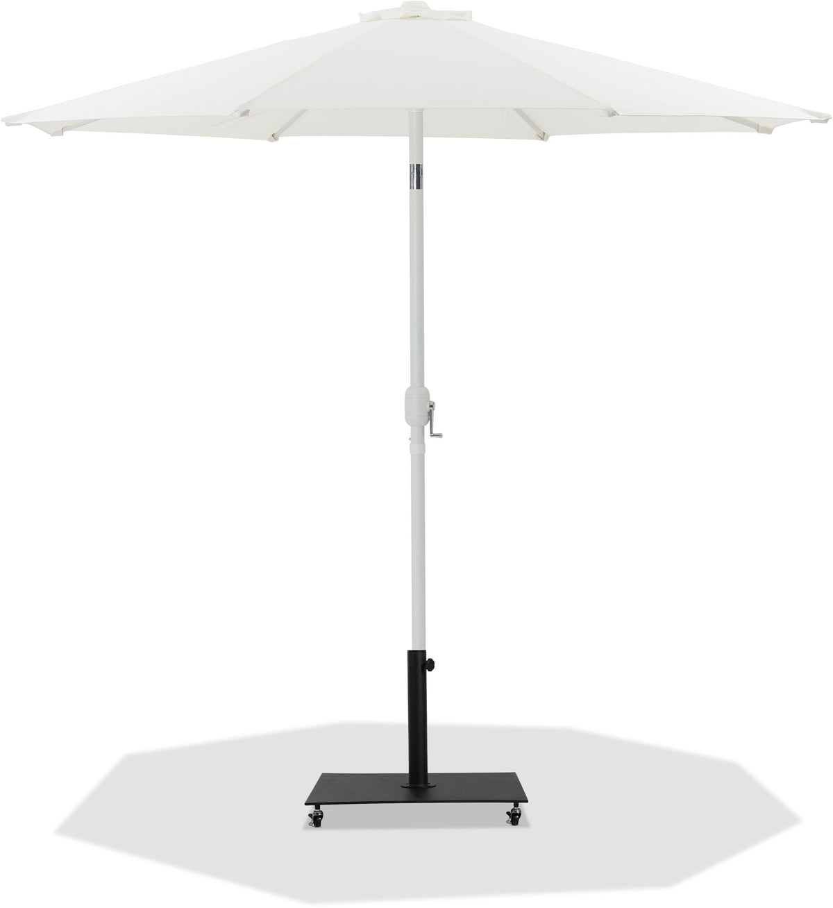 Fiji - Aluminum Patio Umbrella With Square Black And White Base