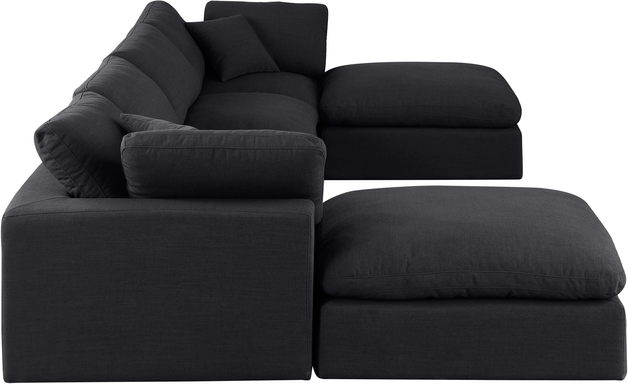 Comfy - 6 Piece Linen Modular Double Chaise Sectional