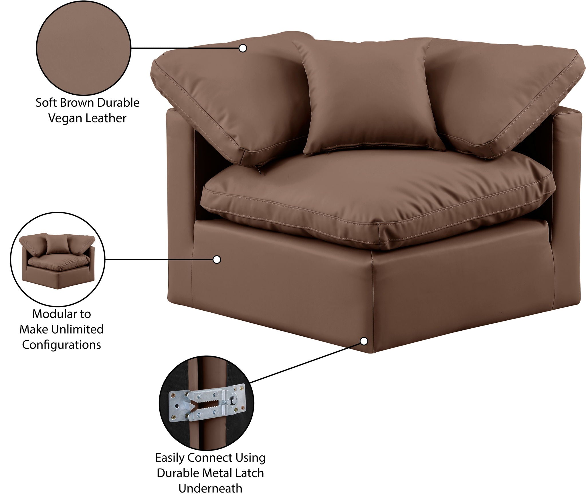 Indulge - Faux Leather Corner Chair