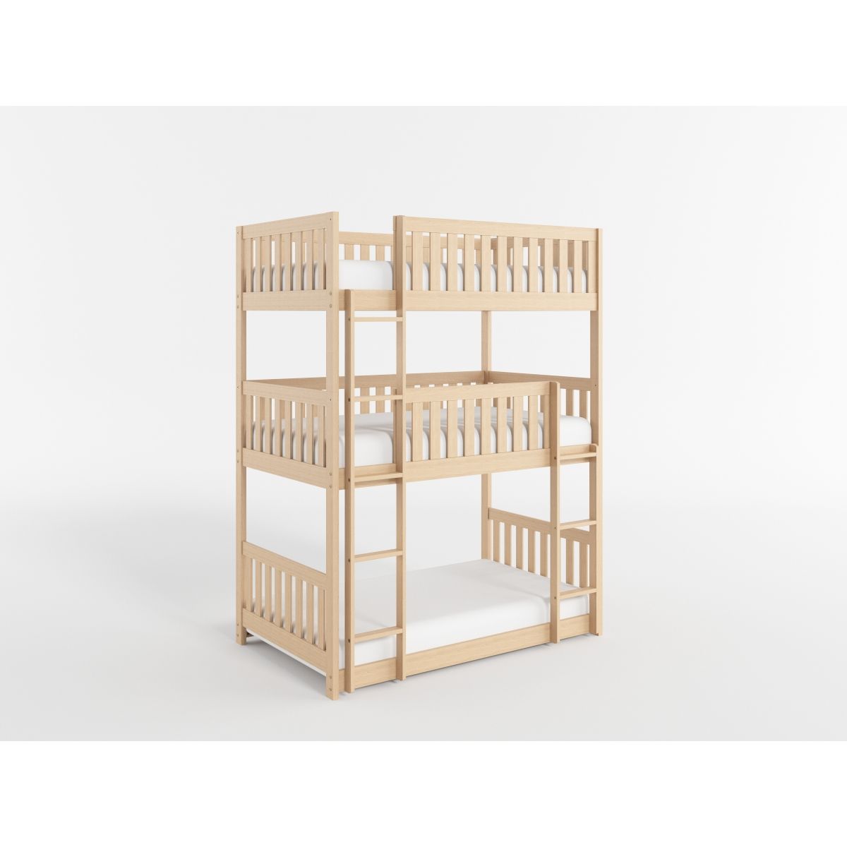 Bartly - Triple Bunk Bed - Natural