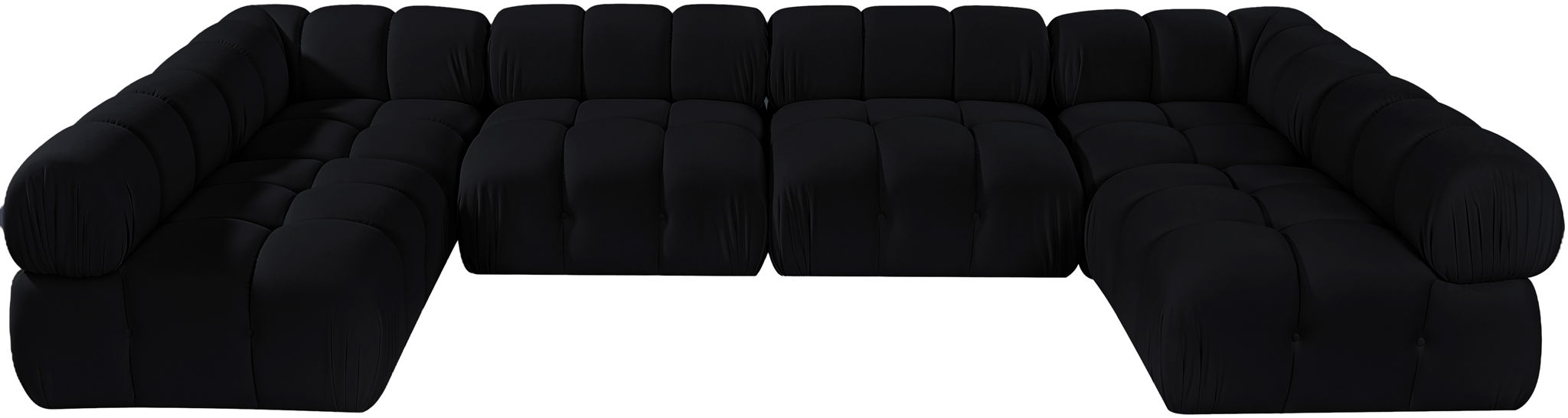 Orin - U-Shaped Velvet 6 Piece Modular Sectional