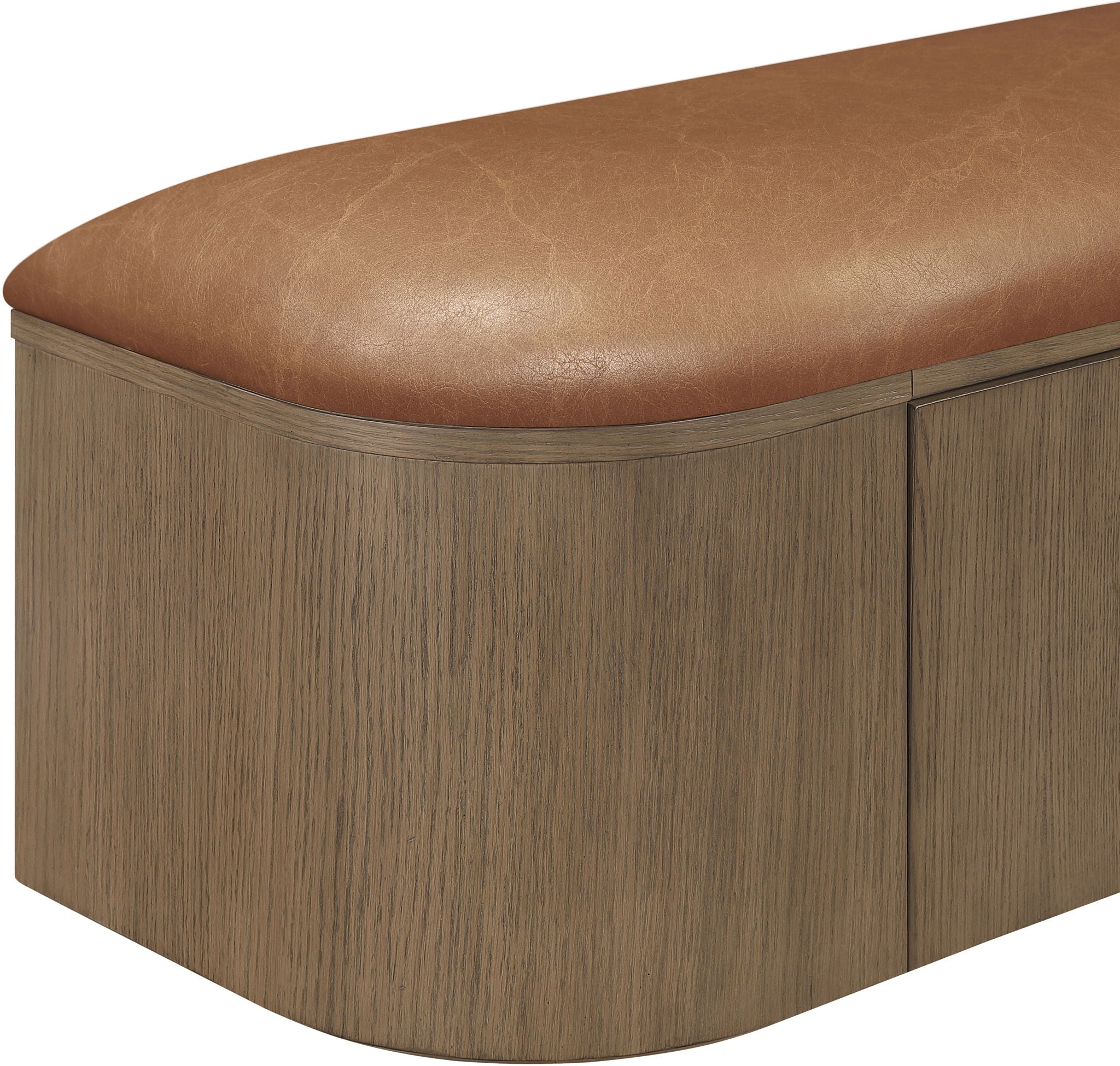 Velden - Upholstered Storage Bench With Stained Brown Base