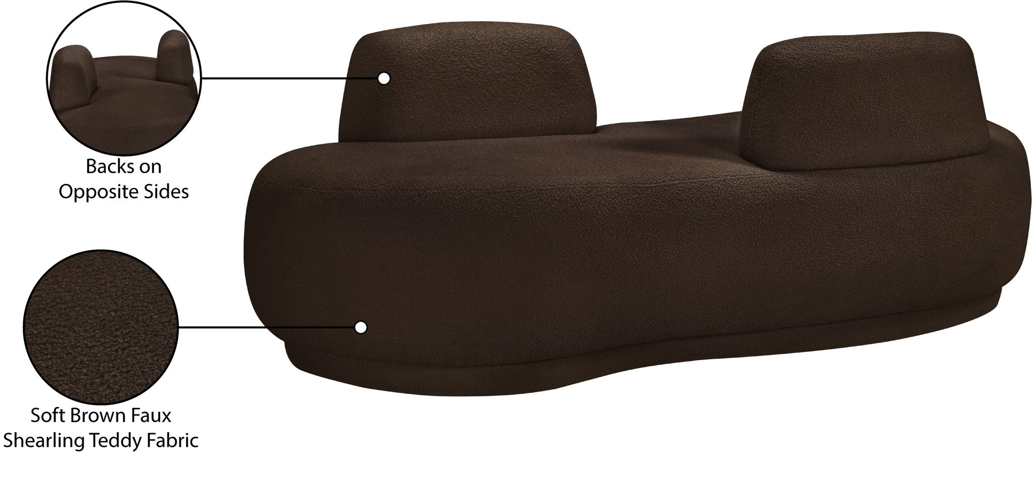 Argyle - Teddy Fabric Chaise / Loveseat