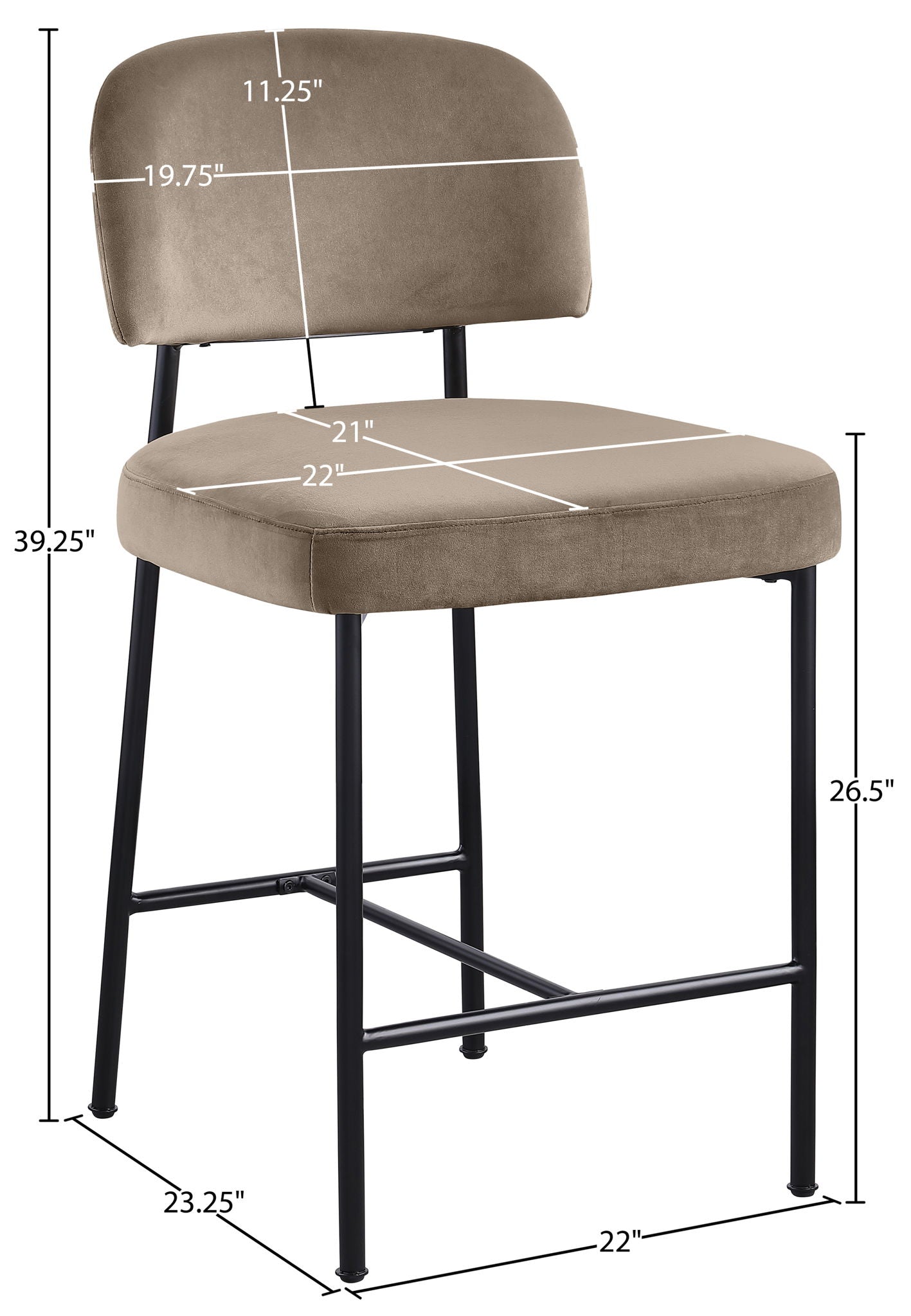 Zarelle - Performance Fabric Upholstered Counter Stool (Set of 2)
