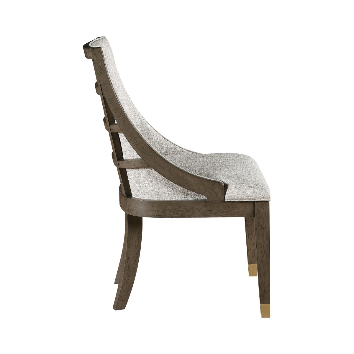 Griffin - 5 Piece Set (Table & 4 Arm Chairs) - Dark Brown / Pearl Silver