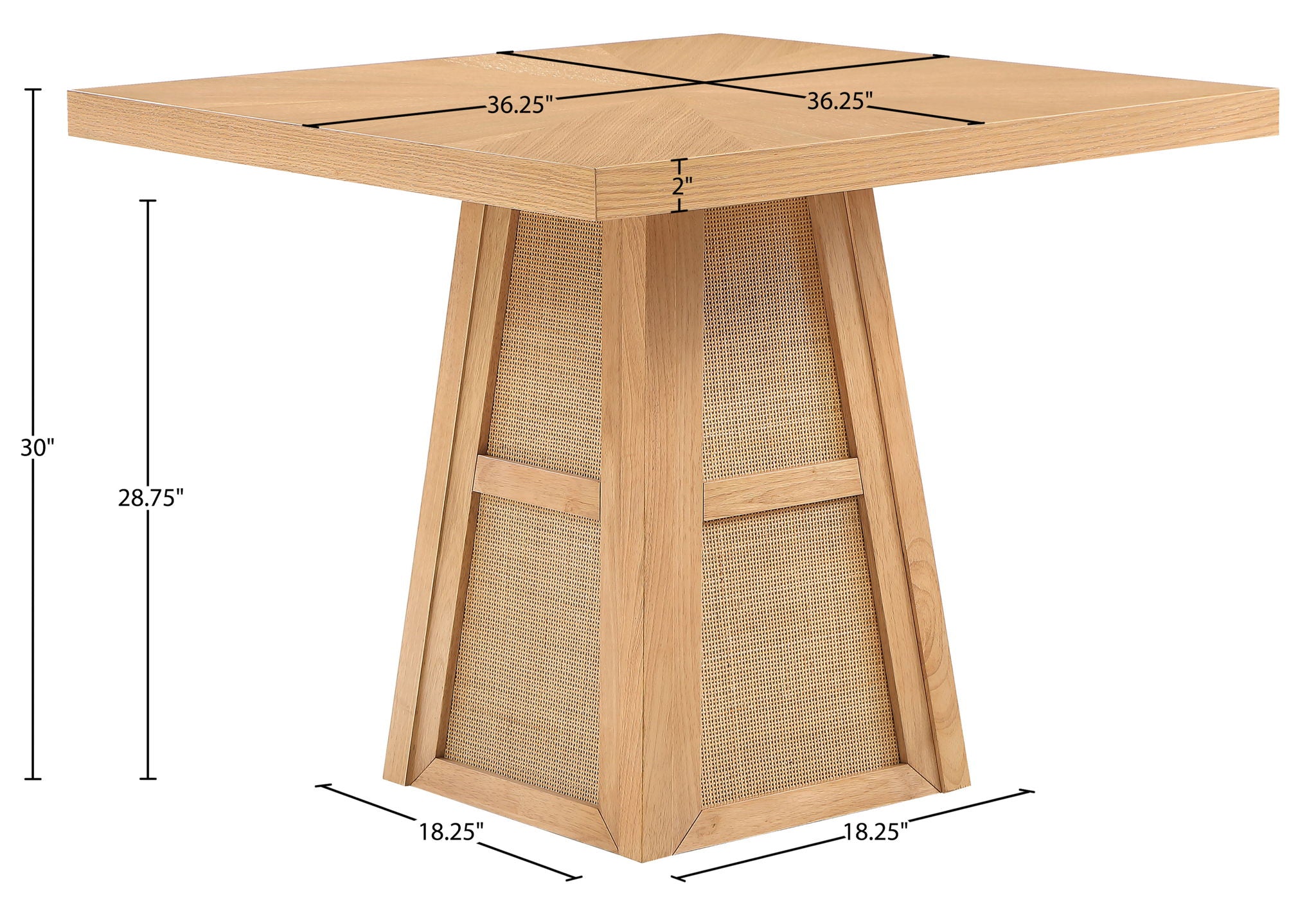 Fenwick - Cane Oak Veneer And Solid Wood Dining Table
