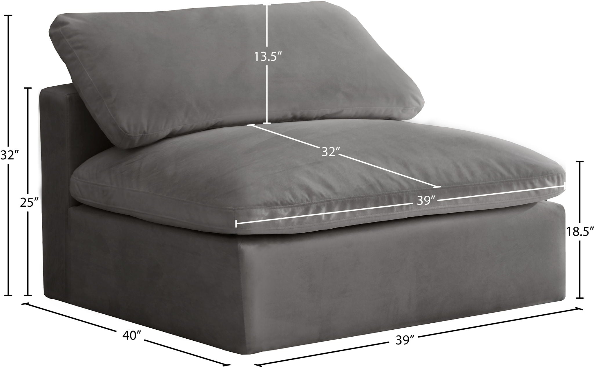 Cozy - Armless Chair