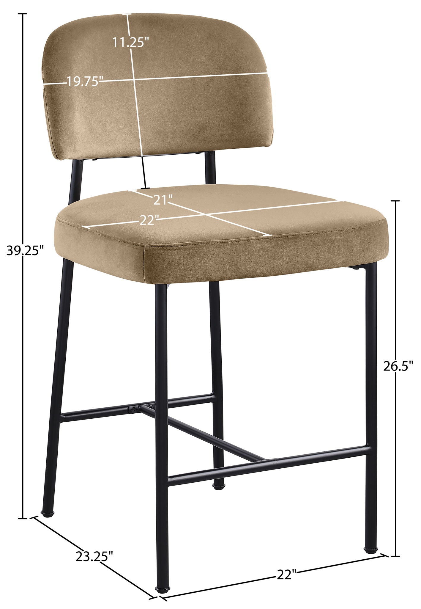 Zarelle - Performance Fabric Upholstered Counter Stool (Set of 2)