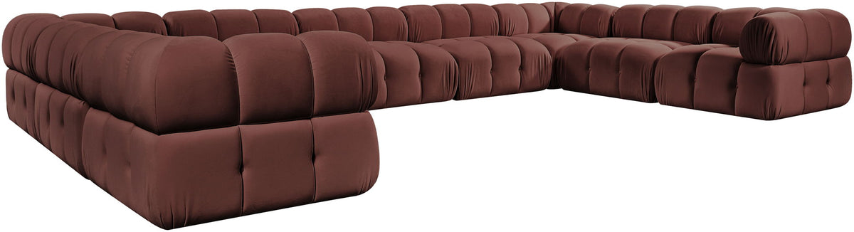 Orin - Velvet Performance Fabric Upholstered 9 Piece Sectional