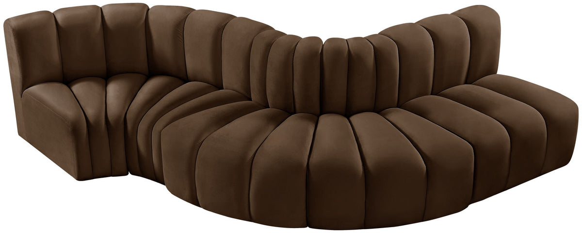 Arc - Velvet 5 Piece Modular Sofa