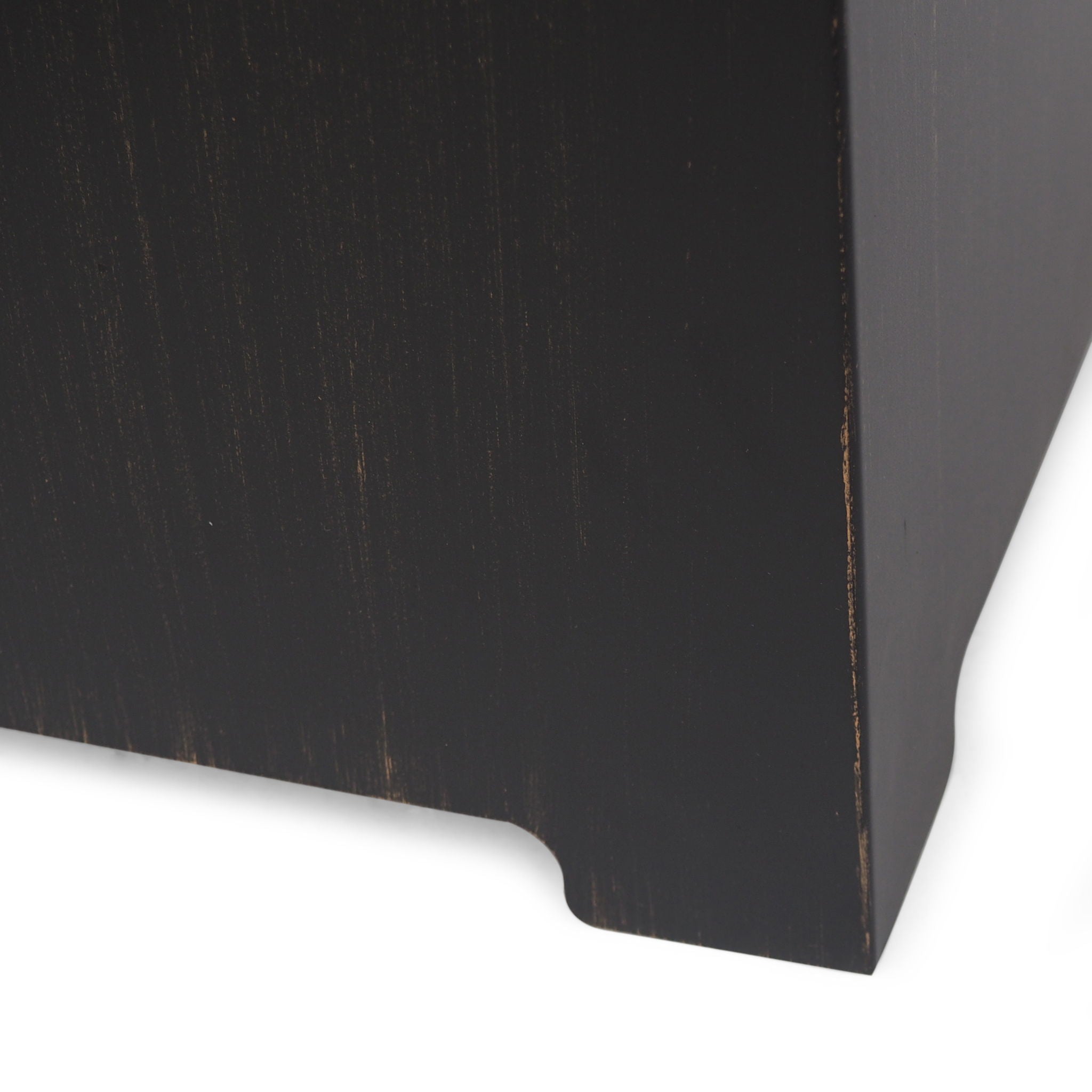 Modern Iron Tank Holder Side Table With Powder Coated Frame - Brown / Gold