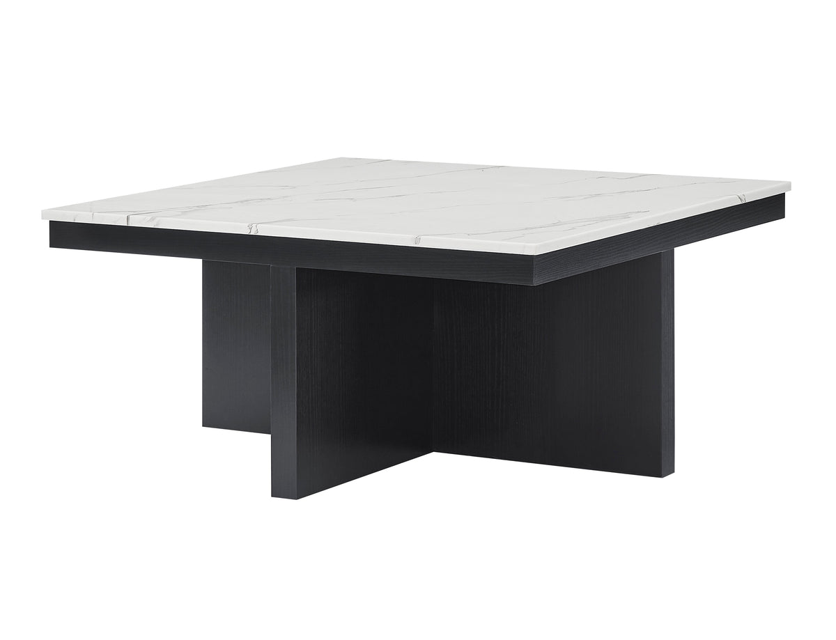 Marta Light Gray Coffee Table with 4 Storage Ottomans