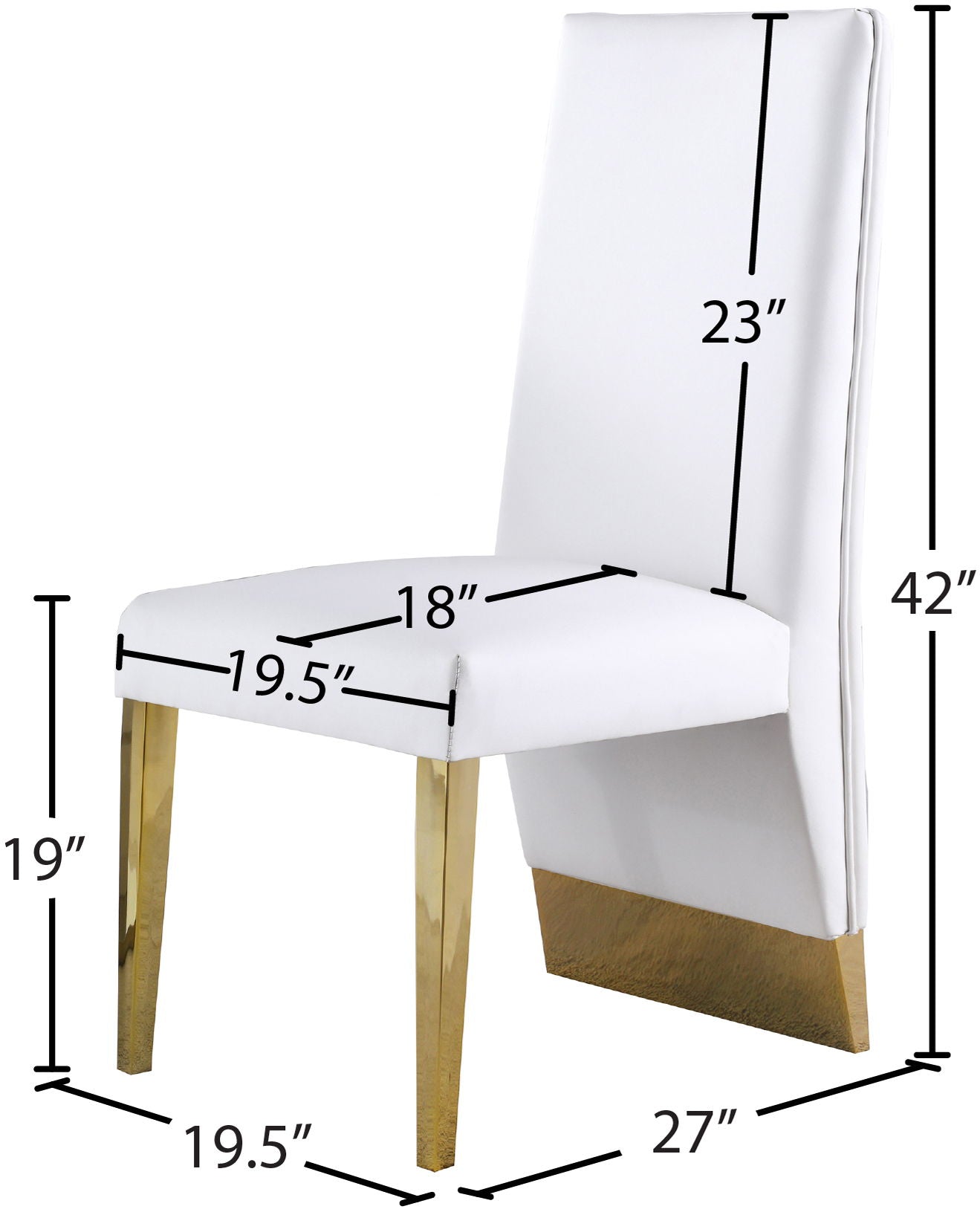 Porsha - Dining Chair (Set of 2) - Gold Base