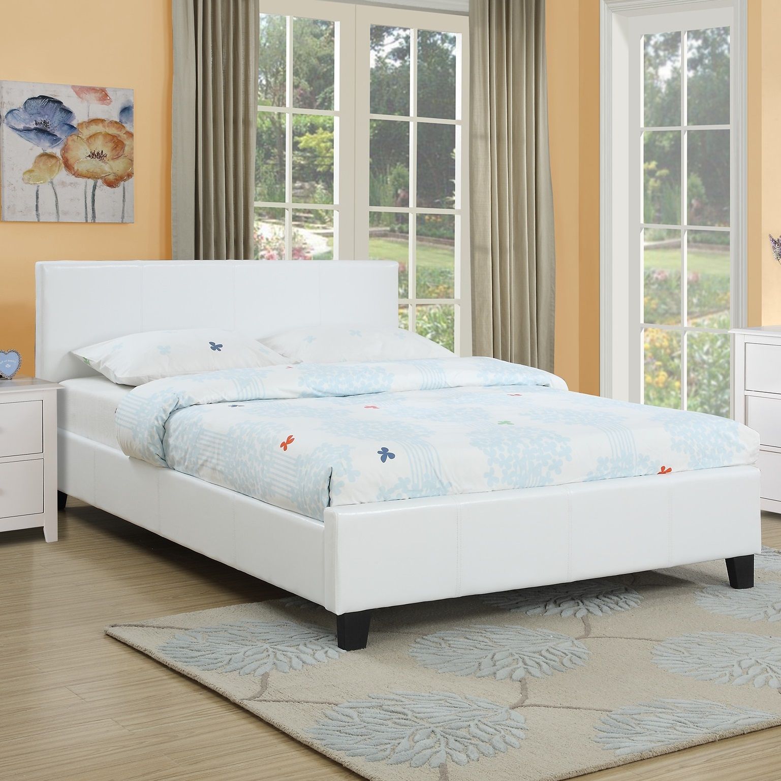 Upholstered Bed With Adjustable Headboard