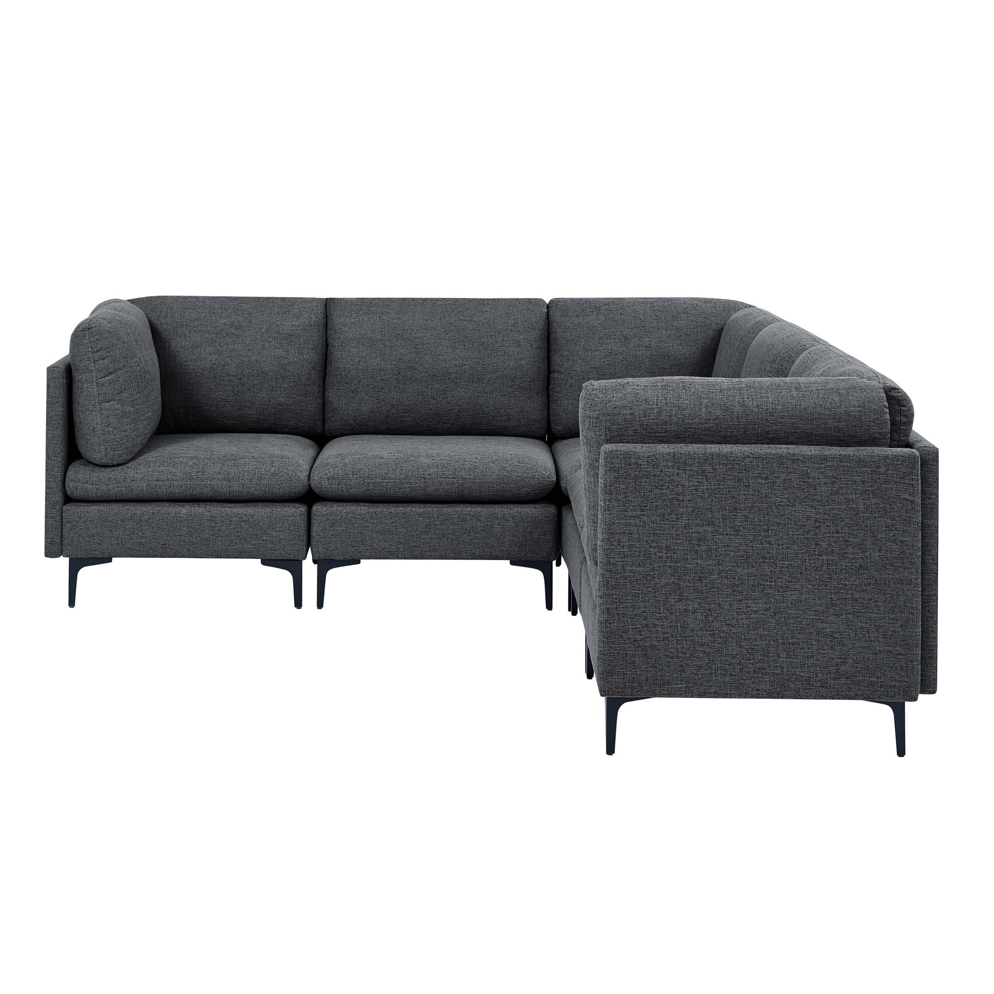 Upholstered Modular Sectional With Tall Legs