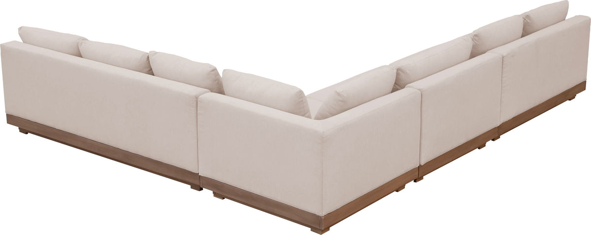 Solace - Olefin Performance Fabric 4 Piece Outdoor Patio Modular Sectional