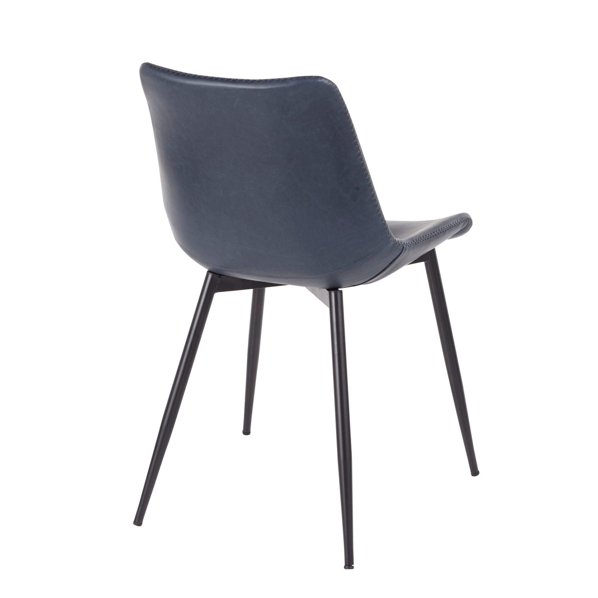 Durango - Industrial Dining Chair (Set of 2) - Black / Vintage Blue