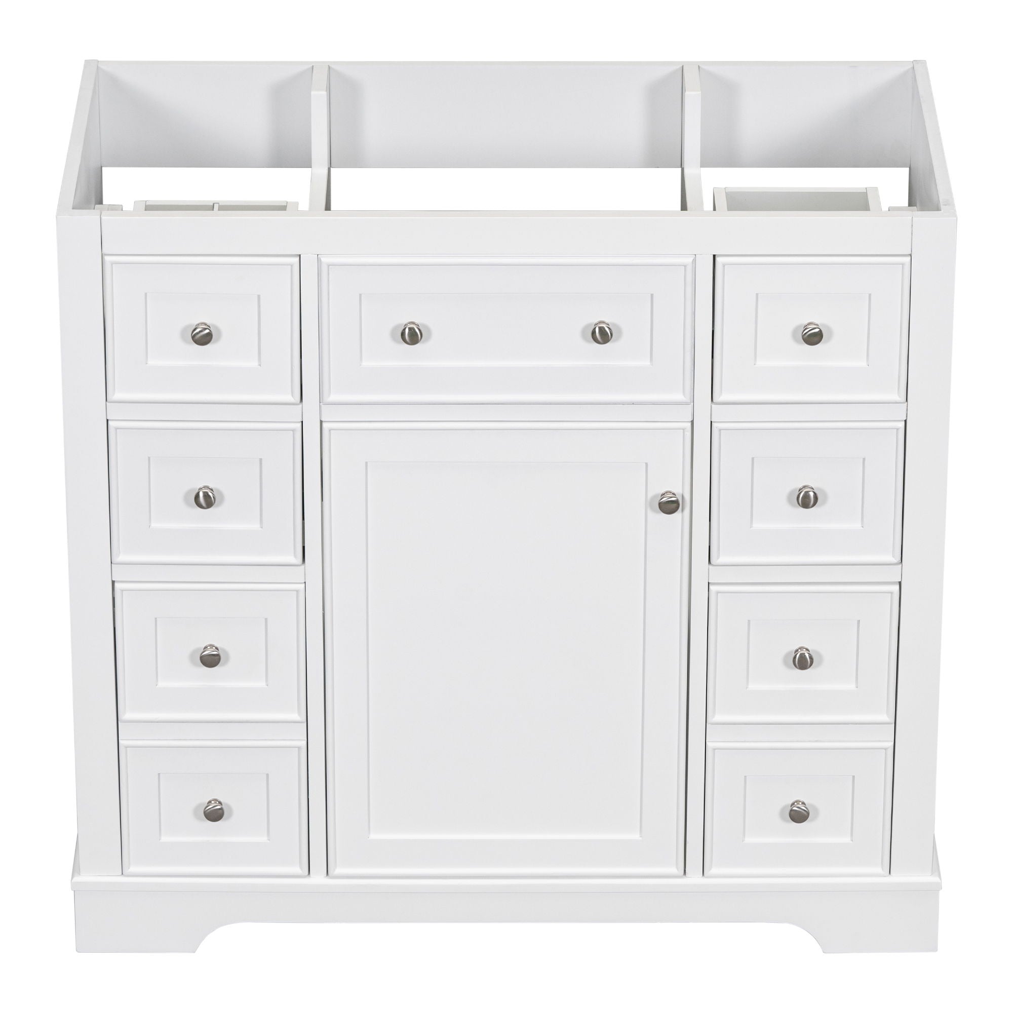 Modern Bathroom Vanity Base Only With 1 Cabinet And 6 Drawers