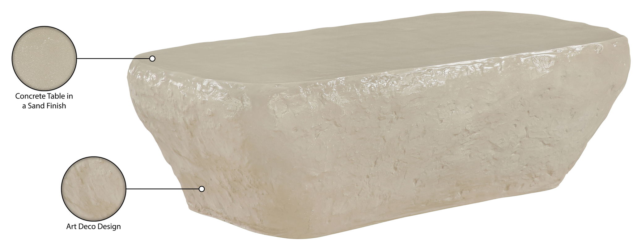 Rockford - Concrete Coffee Table - Beige