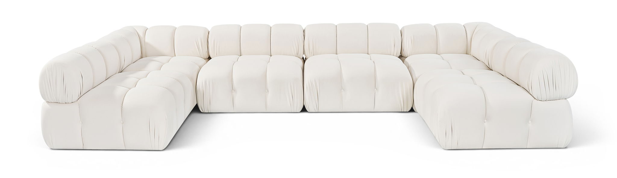 Orin - U-Shaped Velvet 6 Piece Modular Sectional
