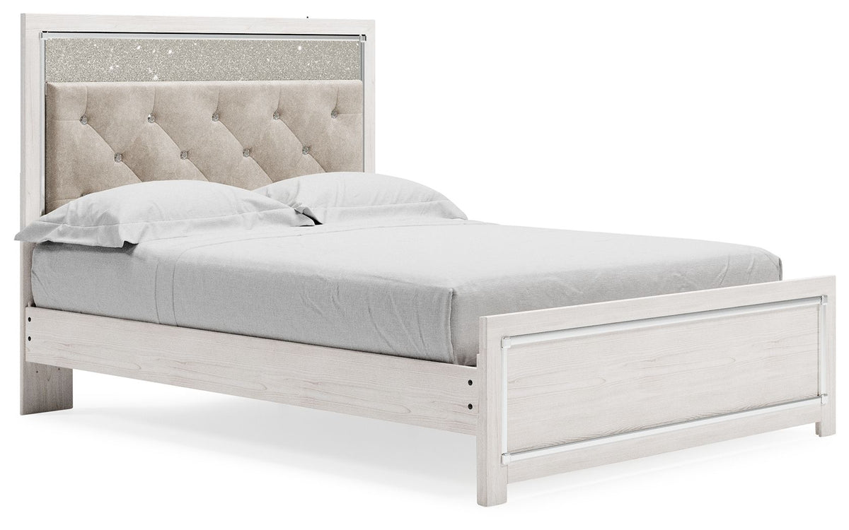 Altyra - Queen Panel Bed With Roll Slats - White