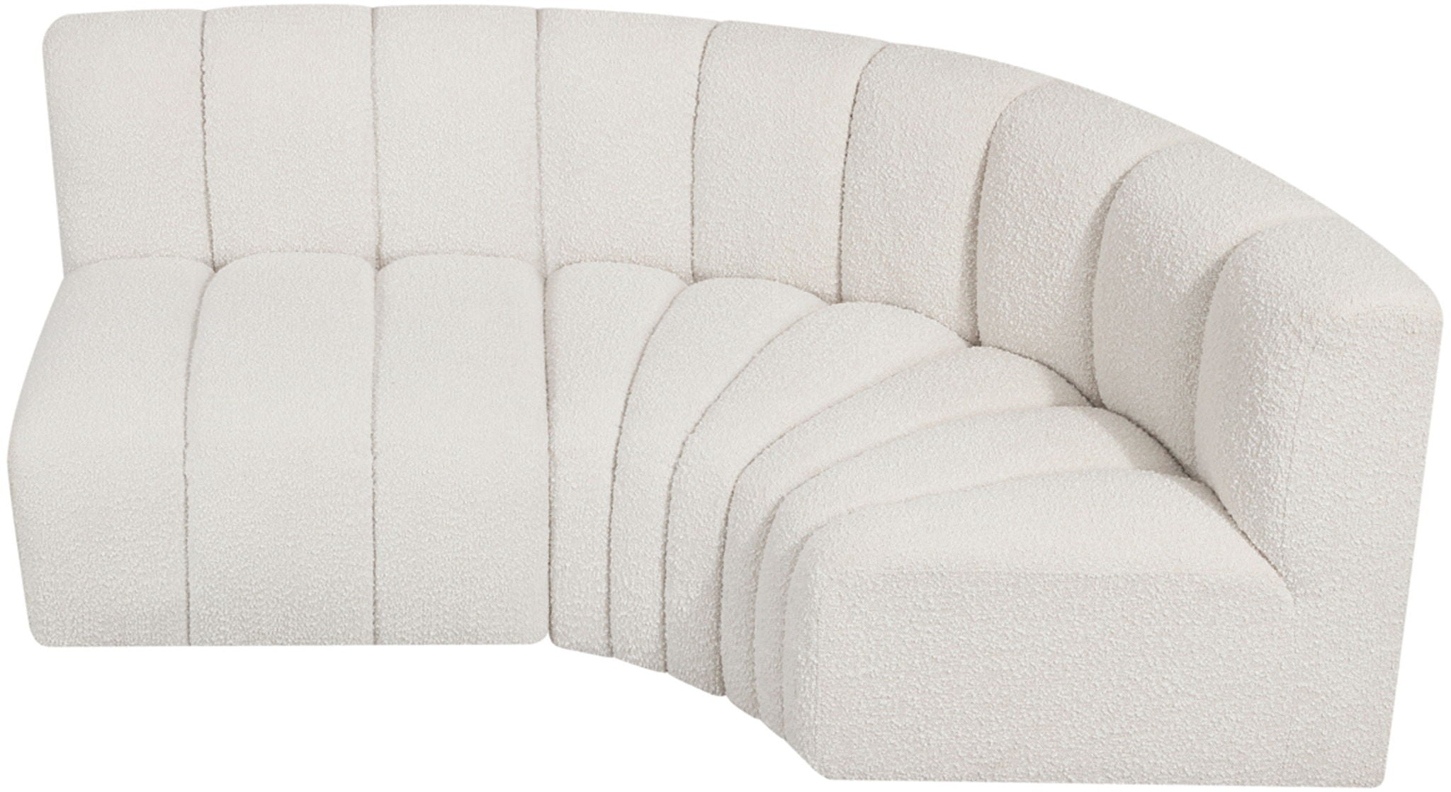 Arc - Boucle Fabric 3 Piece Sofa