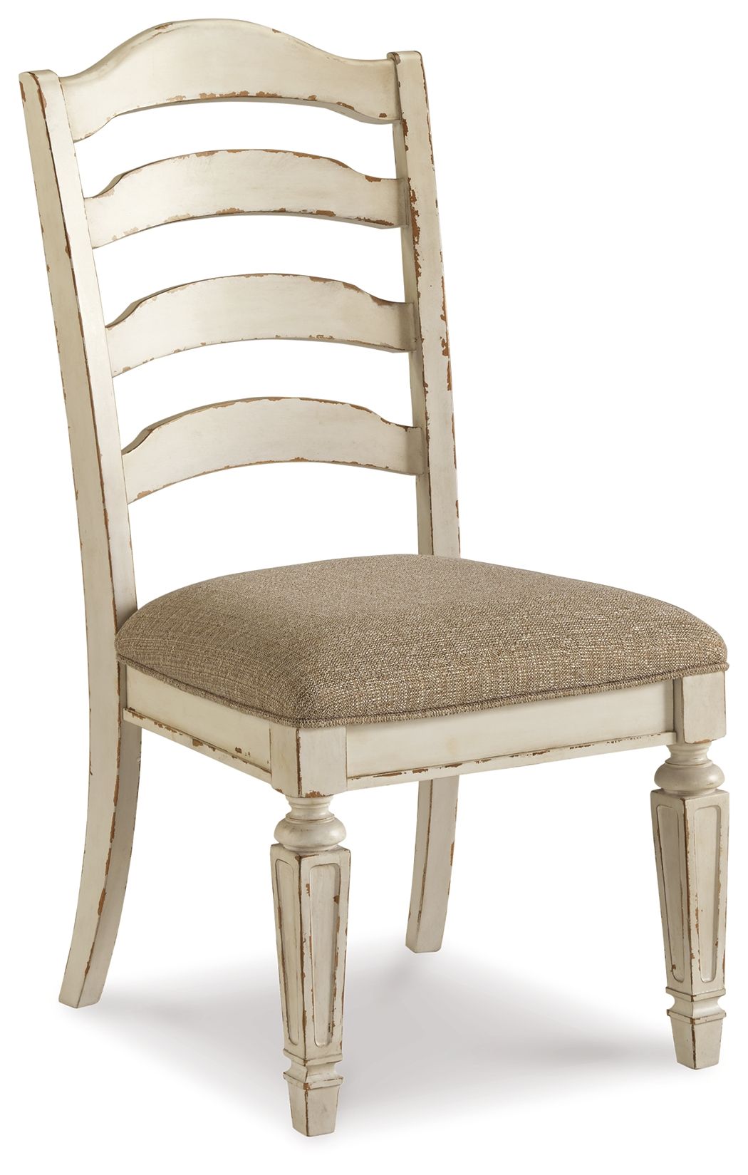 Realyn - Dining UPH Side Chair (Set of 2) - Ladderback - Chipped White