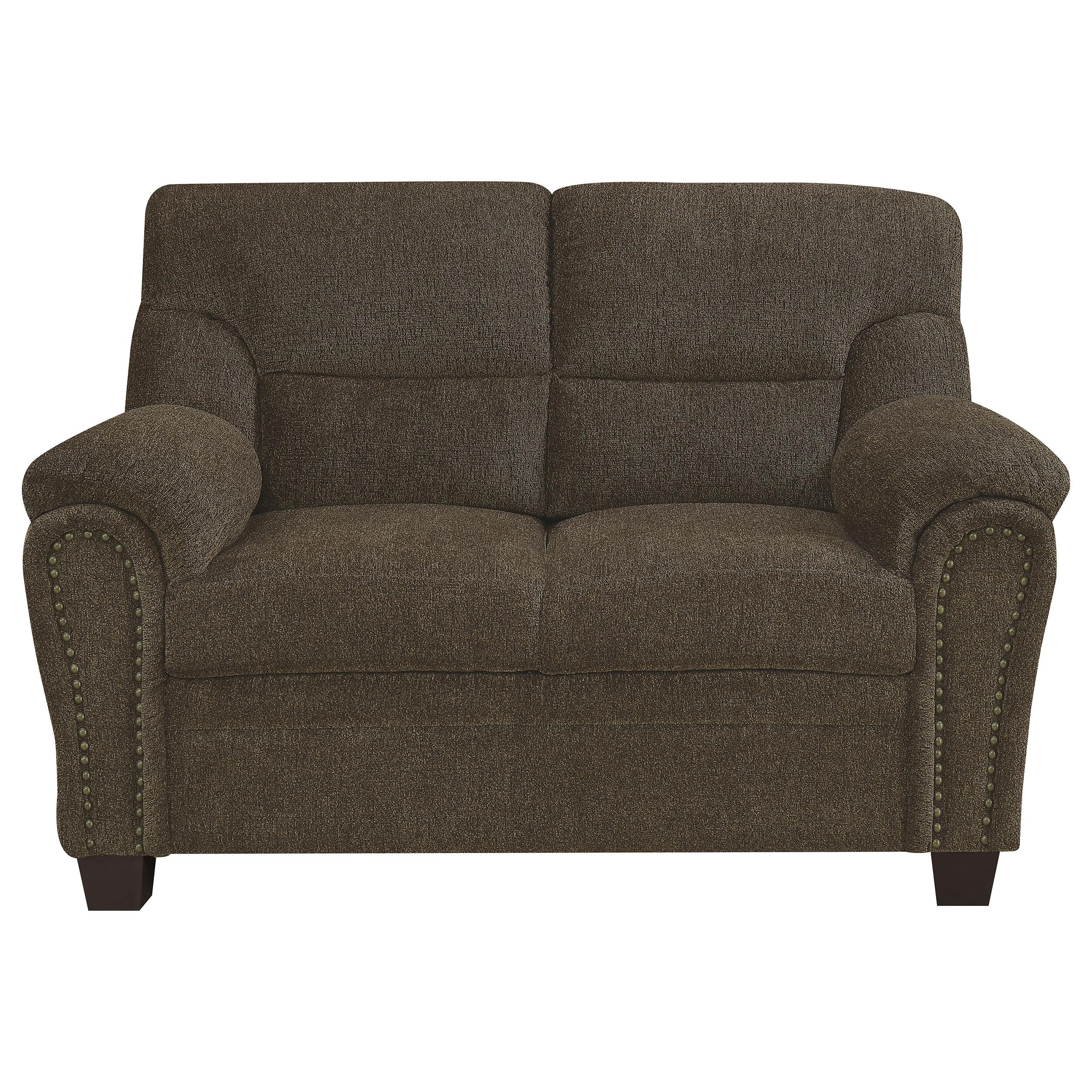 Coaster Furniture Clementine Stationary Fabric Loveseat 506572 IMAGE 2