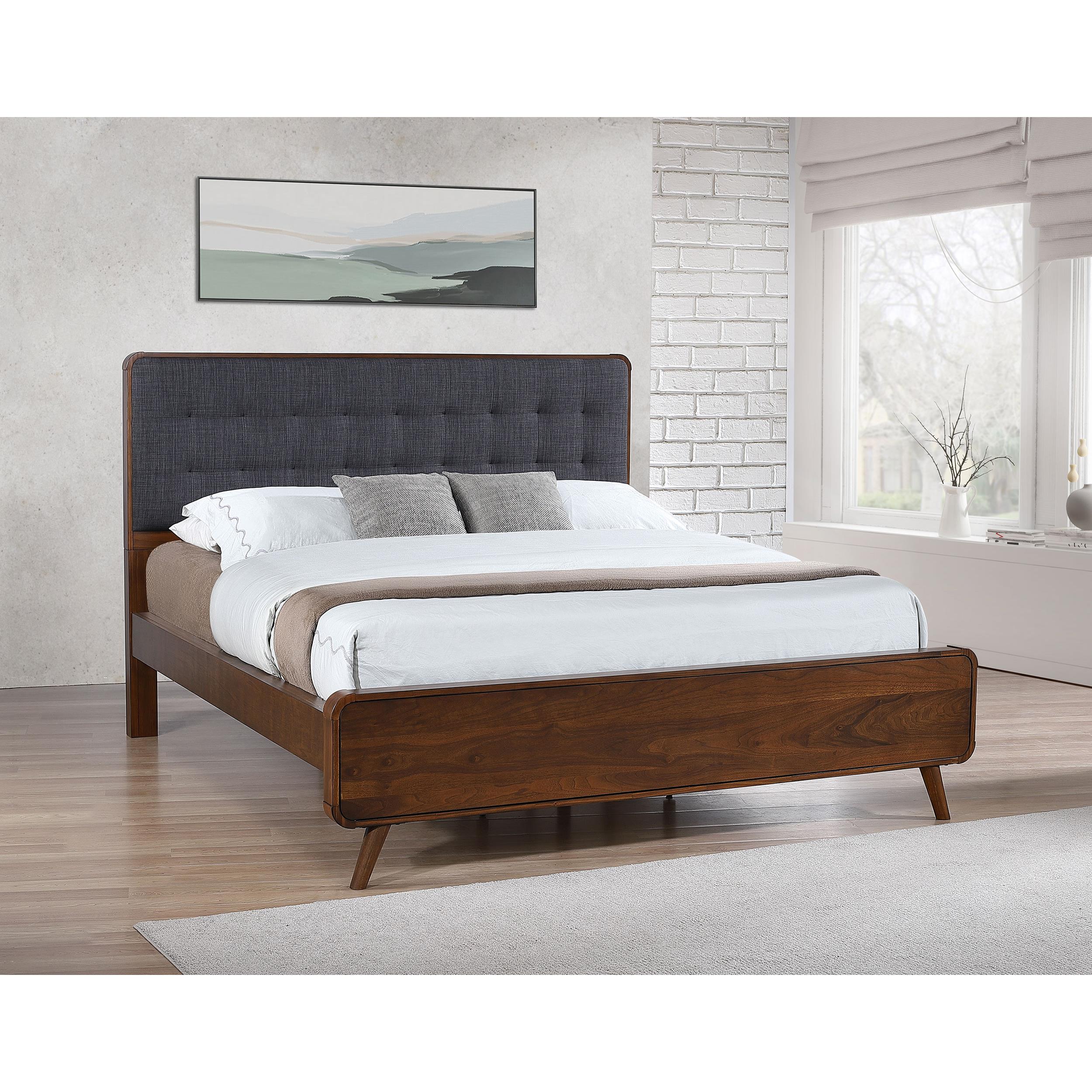 Diamond Modern Furniture COA Robyn California King Upholstered Panel Bed 205131KW IMAGE 6