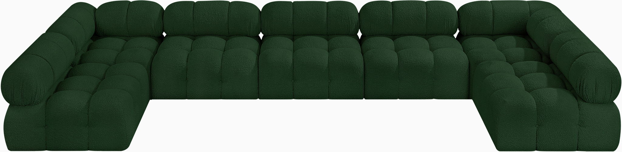 Ames - 7 Piece Boucle Fabric Modular Sectional