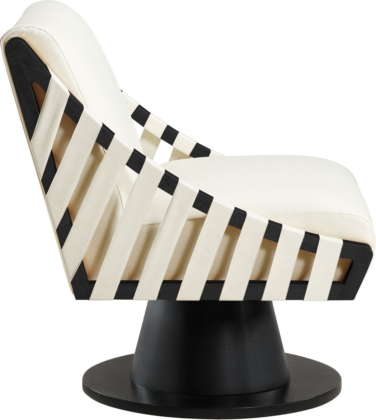 Millwin - Swivel Accent Chair With Black Base
