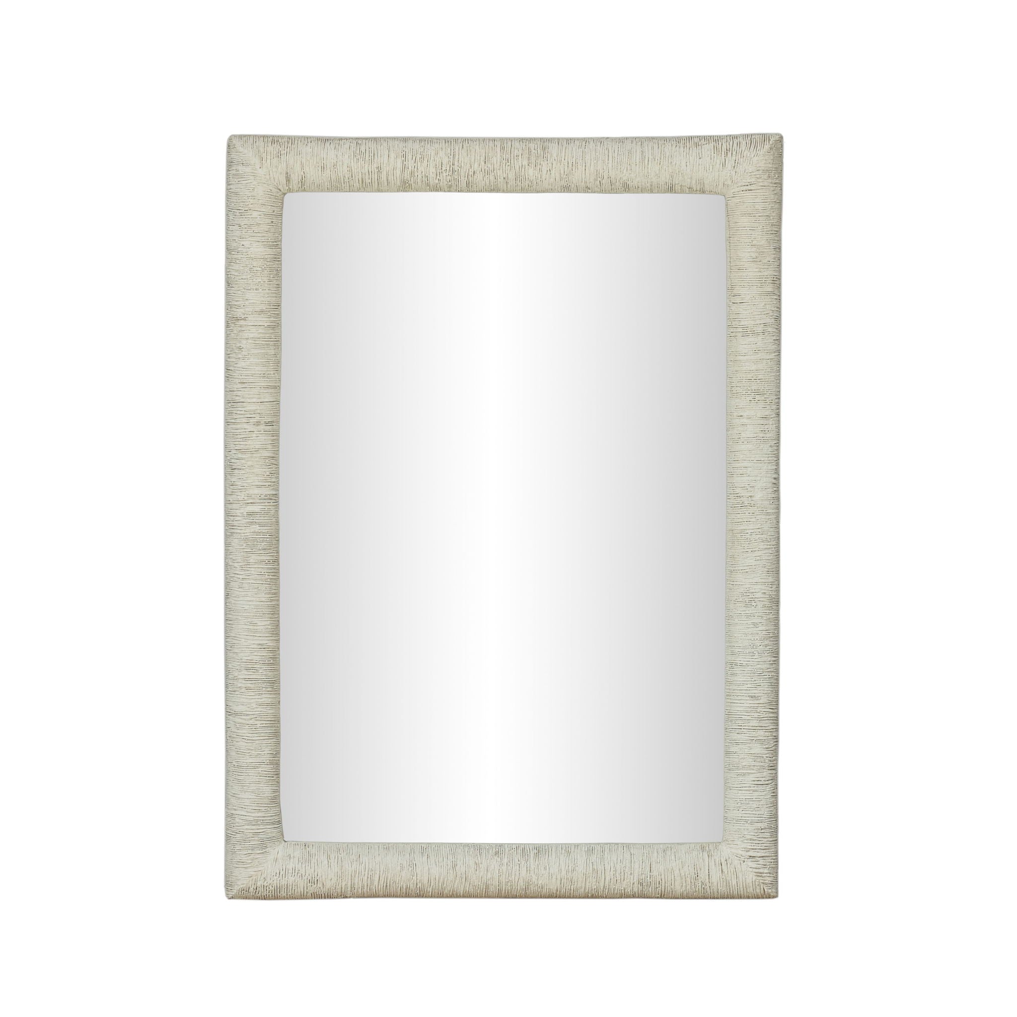 Orpheus - 34" x 47" Ribbed Rectangular Wall Mirror - Faux Stone
