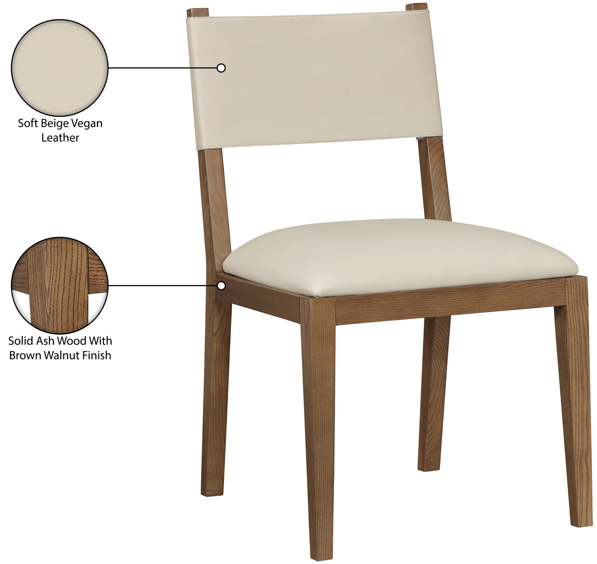 Avon - Vegan Leather Dining Side Chair (Set of 2)