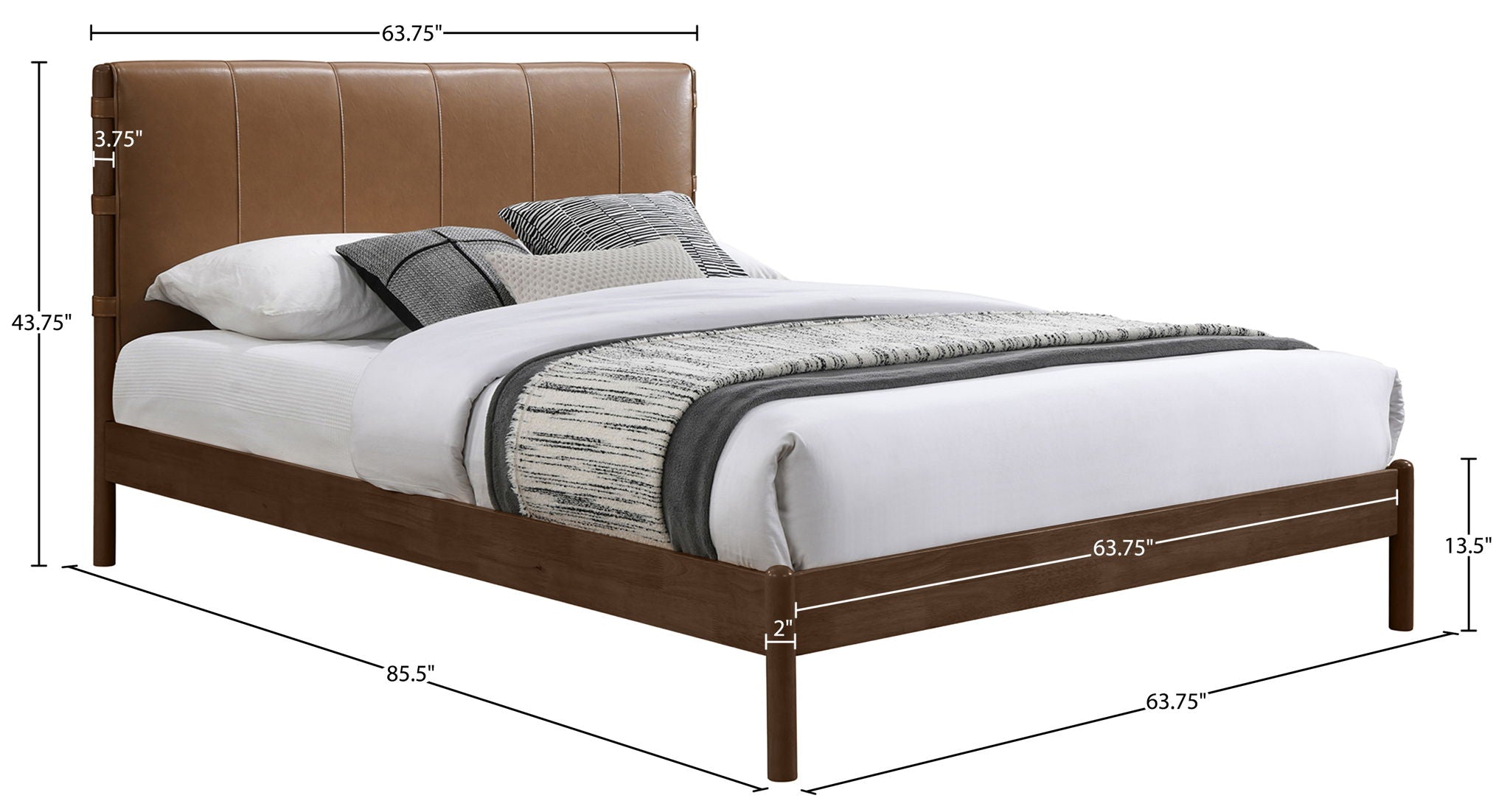 Arielle - Vegan Leather Upholstered Bed