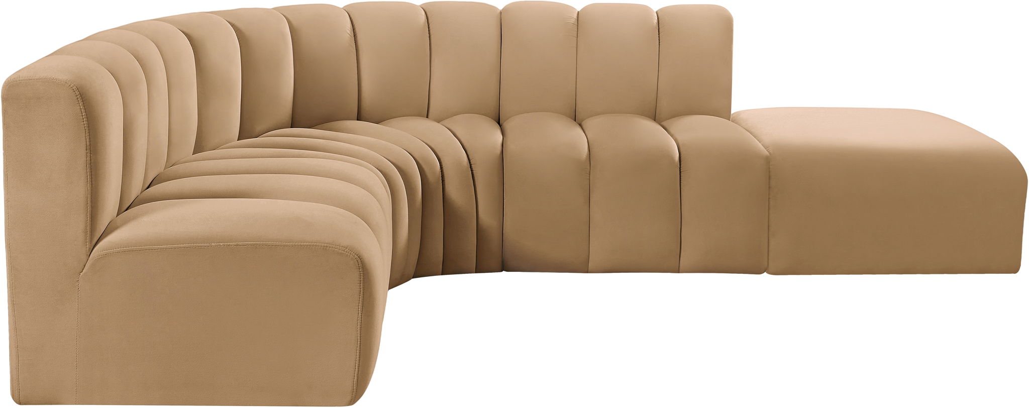 Arc - Velvet 5 Piece Corner Modular Sofa