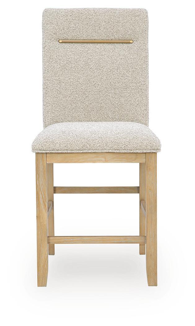 Lasinger - Upholstered Barstool (Set of 2) - Light Brown