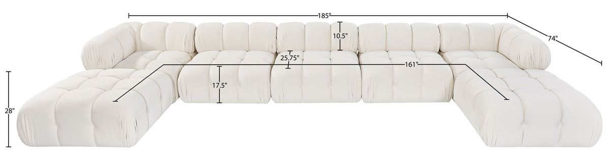Orin - 7 Piece Modular Sectional (3 Modular Chairs, 2 Corner Chairs & 2 Ottomans)