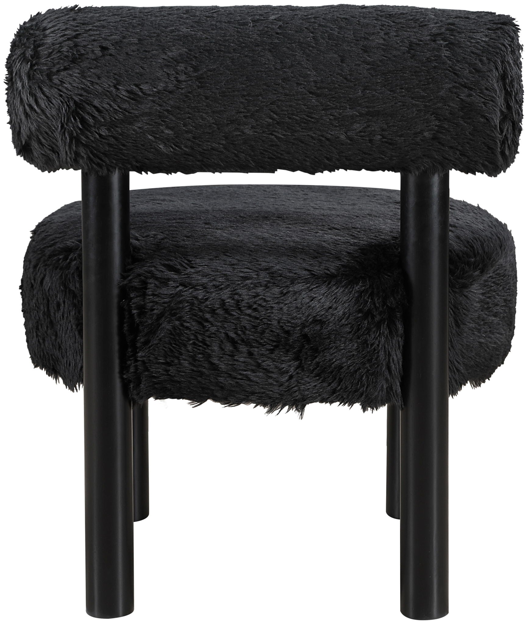 Ambre - Vegan Shearling Fabric Upholstered Accent Chair