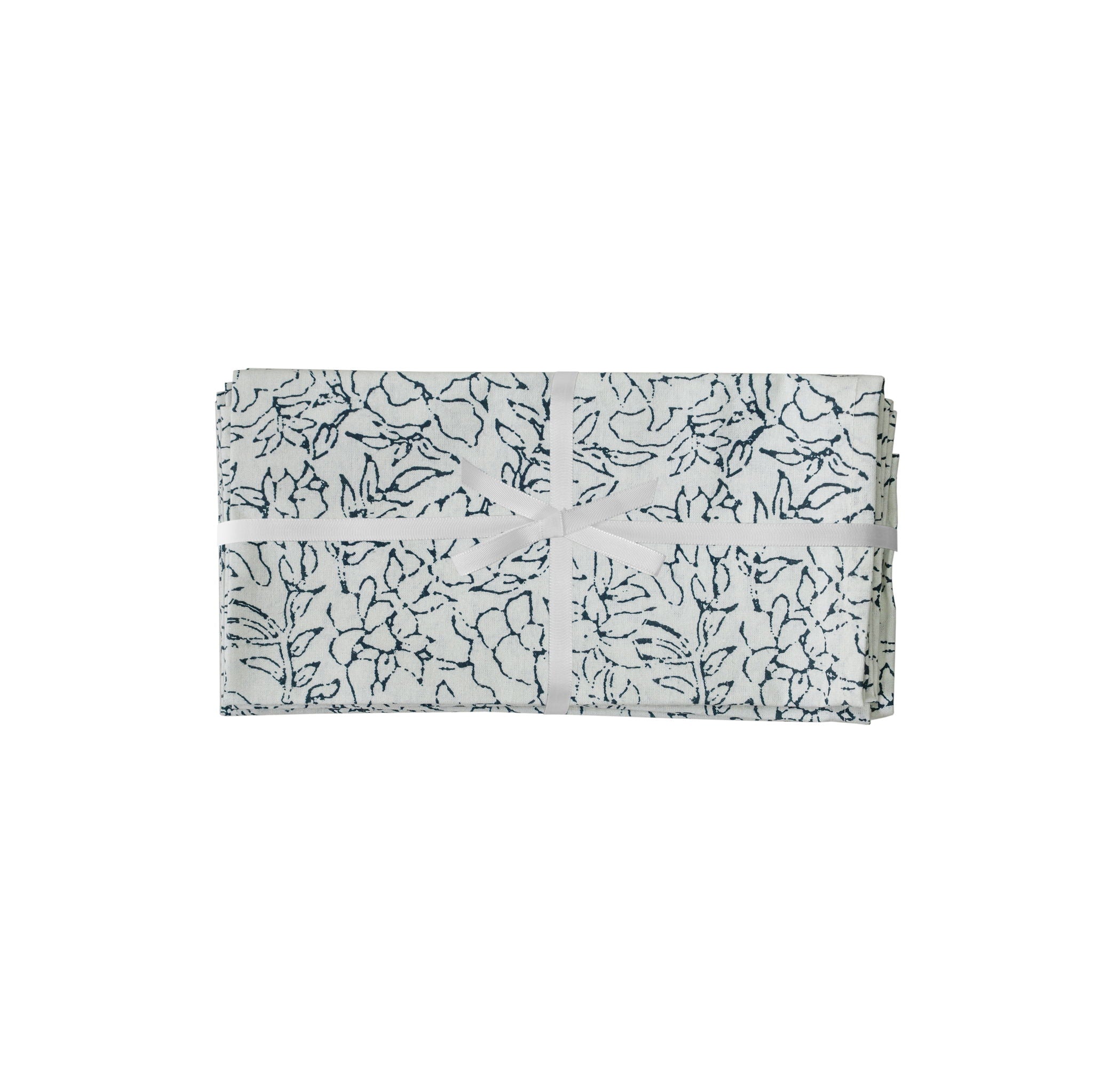 Crissy - Cotton Canvas Printed Napkins (Set of 4) - Inked