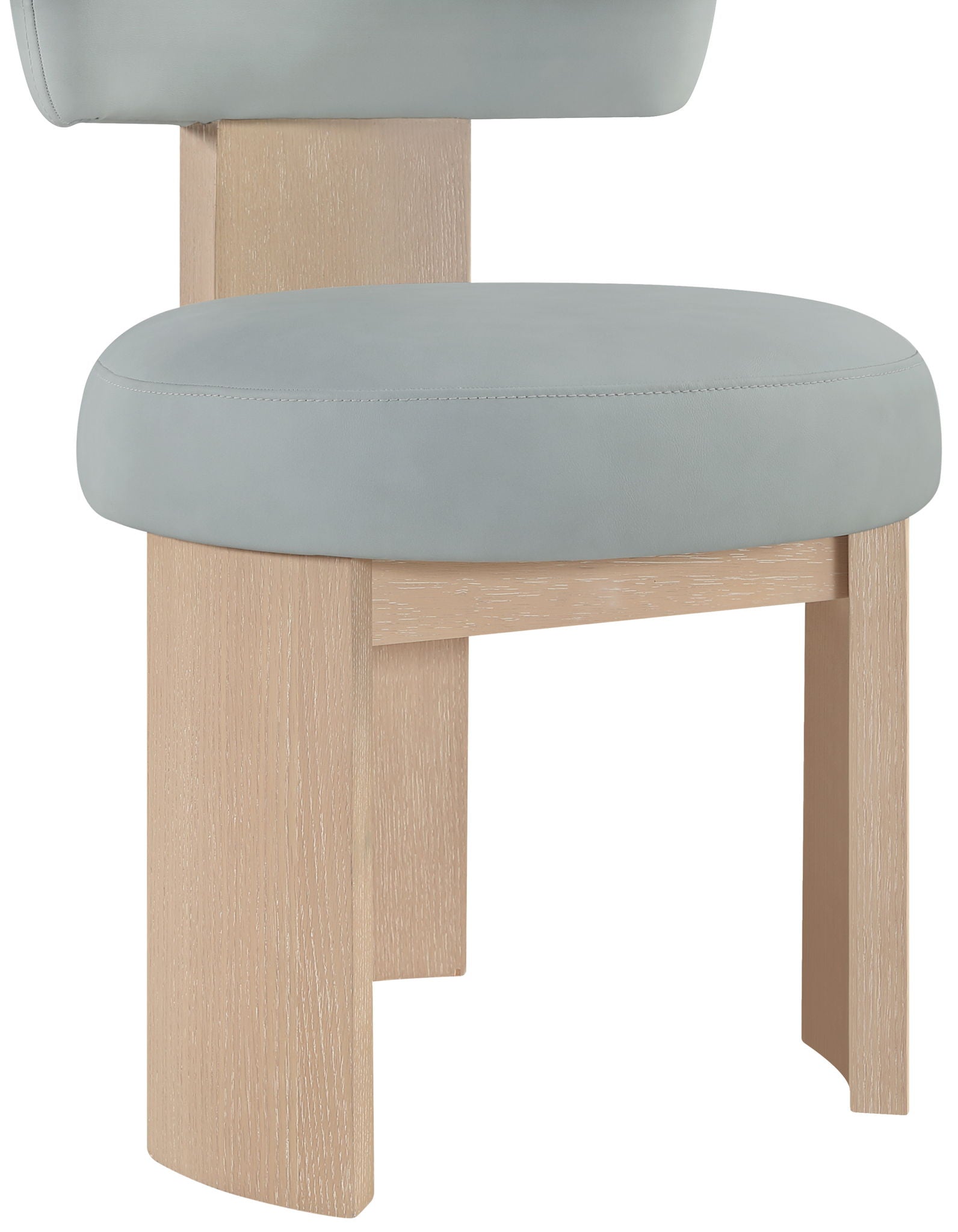 Atelier - Vegan Leather Upholstered Dining Chair (Set of 2) - Painted Natural Frame