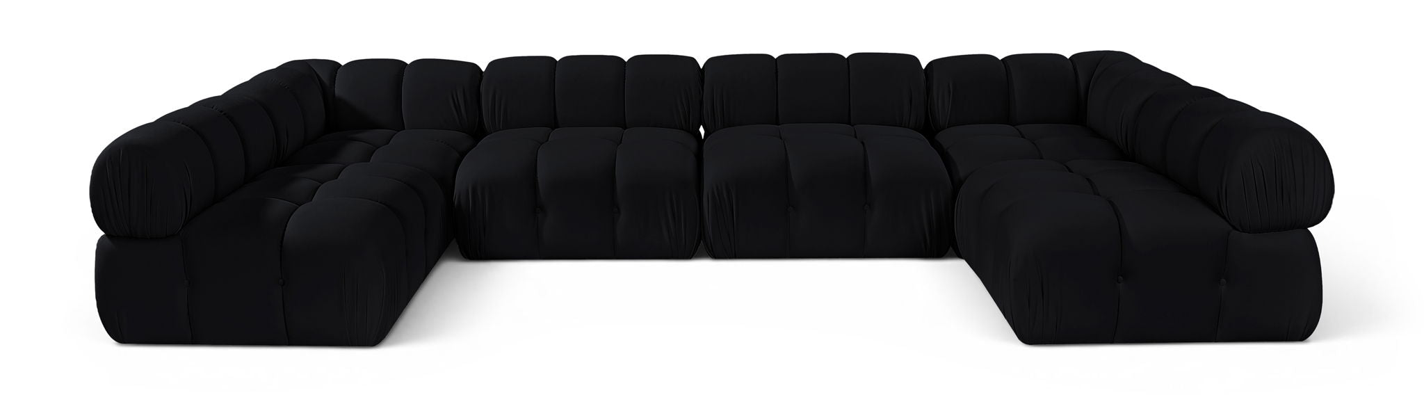 Orin - U-Shaped Velvet 6 Piece Modular Sectional