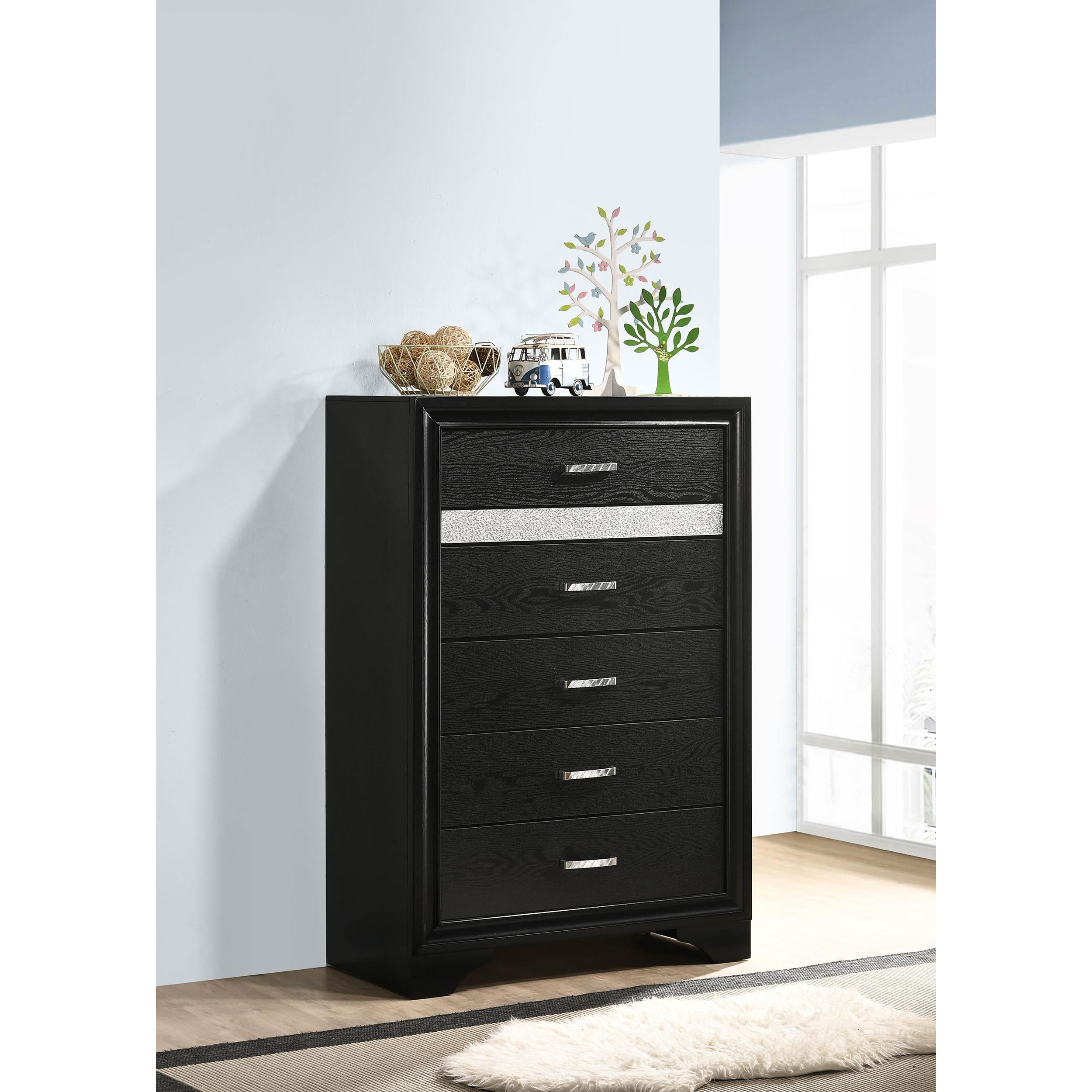 Diamond Modern Furniture COA Miranda 5-Drawer Chest 206365 IMAGE 9