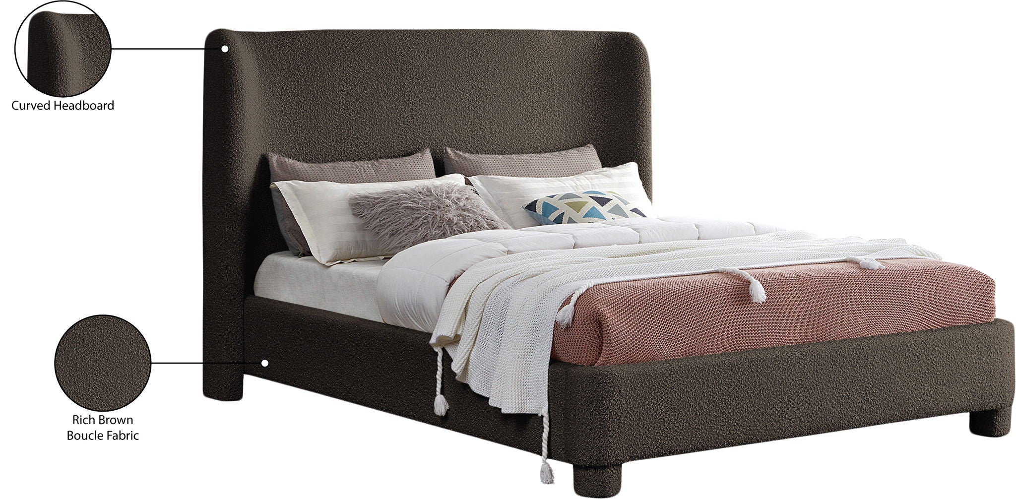 Penny - Boucle Fabric Bed