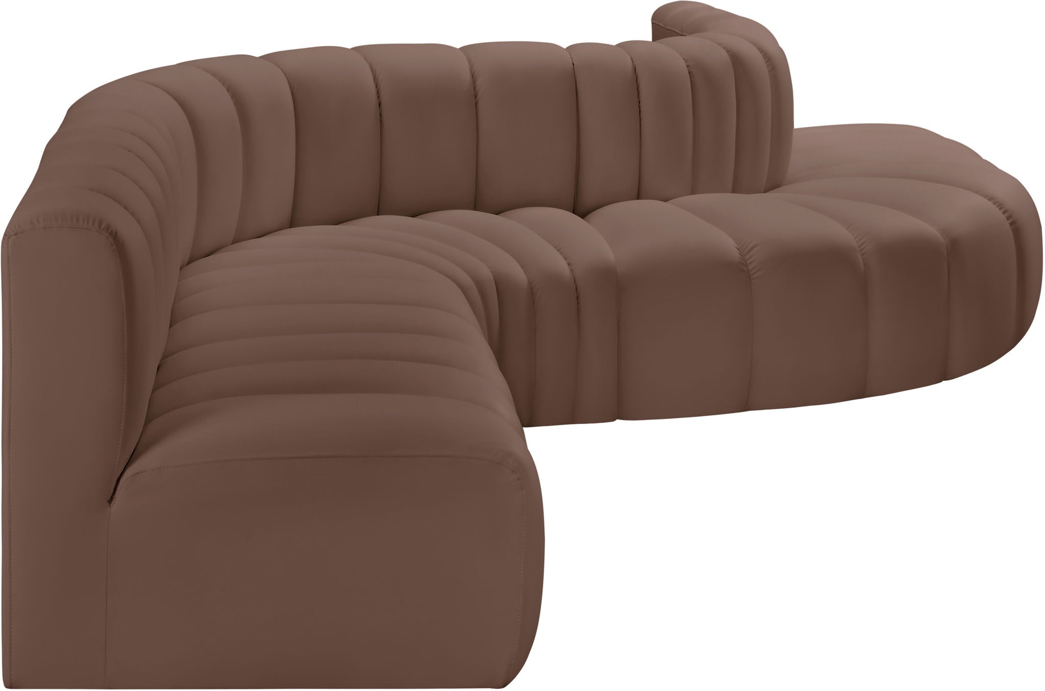 Arc - Faux Leather 7 Piece Modular Sofa
