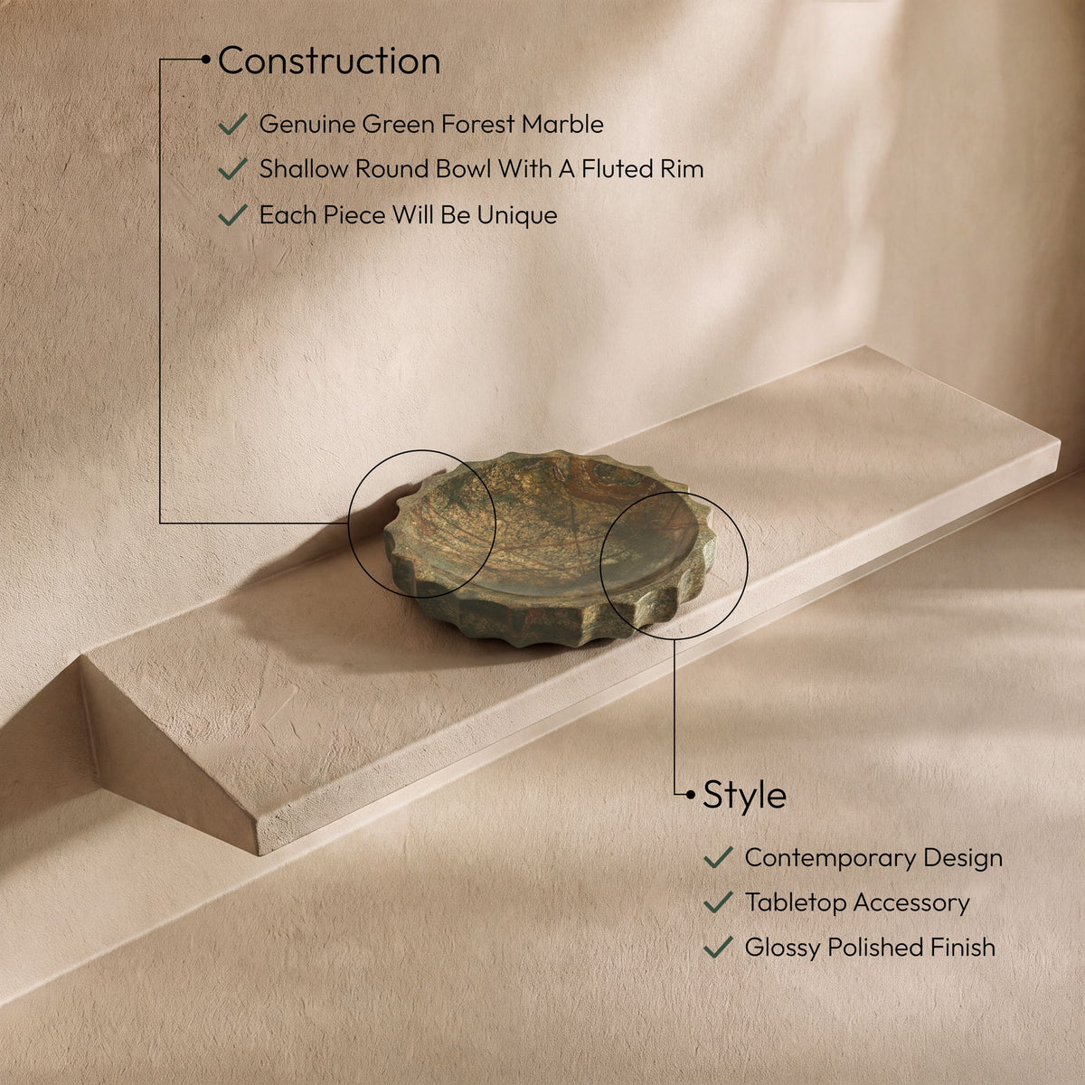 Murray - Genuine Marble Bowl