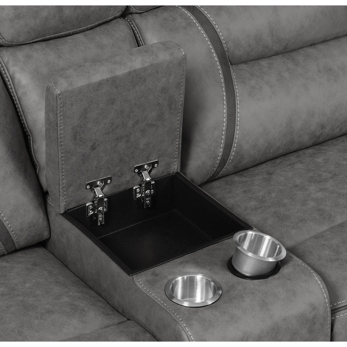 Higgins Power Reclining Leather Look 4 pc Sectional 600370