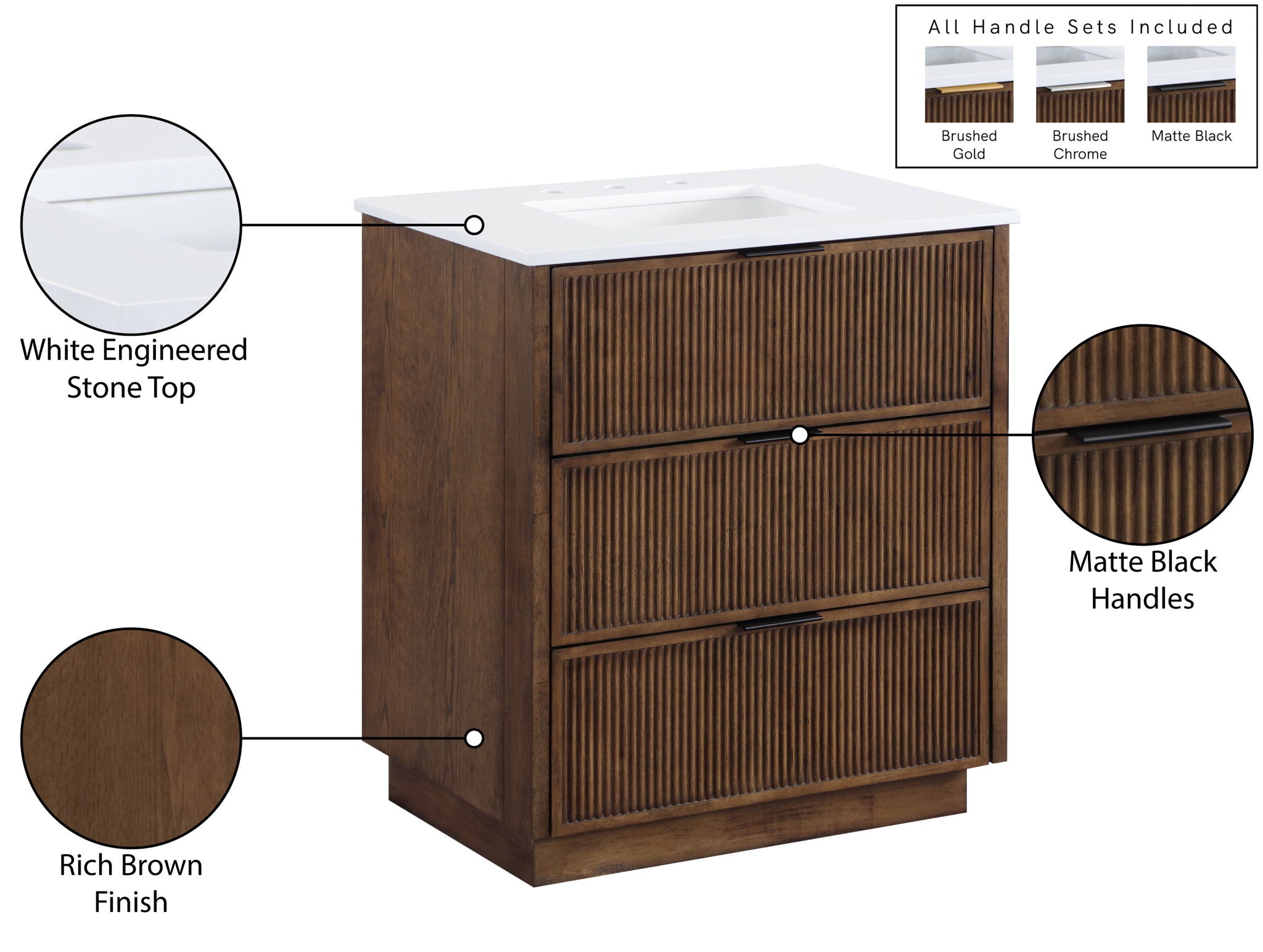 Willard - Engineered Stone And Solid Wood Bathroom Vanity